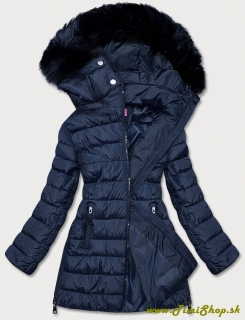 Zimná bunda so zipsami na boku - Granat