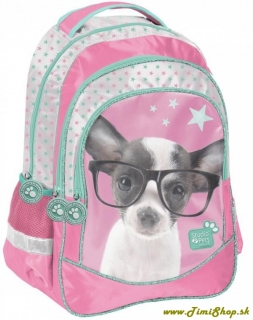 Školský batoh Pes s veľkými okuliarmi