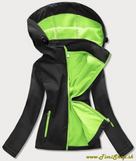 Trekingová bunda - Čierna-zelena