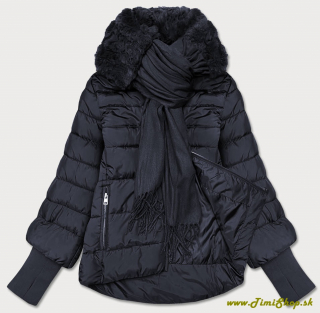 Zimná bunda so šálom - Granat