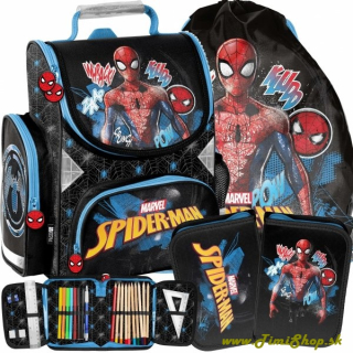 Školská taška/aktovka 3v1 Spider-Man - Modra