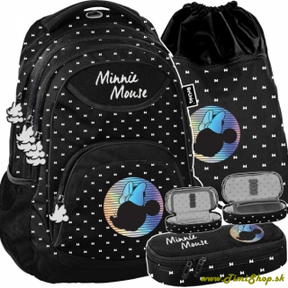 Školský batoh 3v1 Minnie Mouse - Čierna
