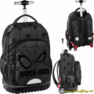 Školský batoh na kolieskach Spider Man - Čierna