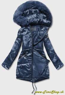 Prechodná bunda s kapucňou - Tm.modra