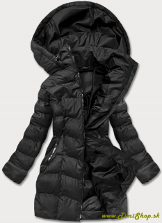 Zimná bunda s kapucňou - Čierna