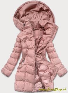 Zimná bunda s kapucňou - Ružova