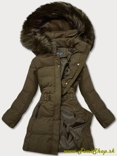 Zimná bunda s kapucňou - Khaki
