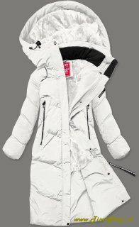 Dlhá zimná bunda - Biela