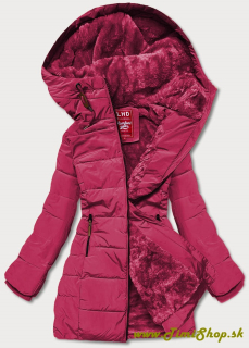 Zimná bunda s gombíkmi vzadu - Červena