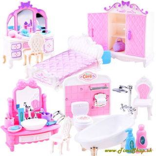 Domček pre bábiky kúpeľňa spálňa
