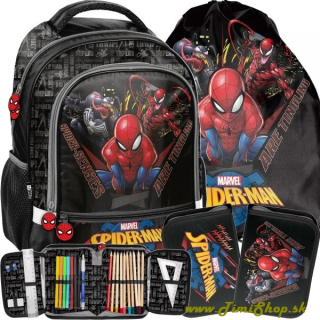 Školský batoh 3v1 Spider Man - Siva