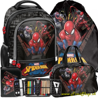 Školský batoh 4v1 Spider Man - Siva