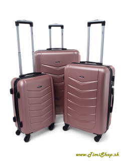Sada cestovných kufrov L,XL,XXL - Tm.ružova