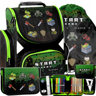 Školská taška/aktovka 3v1 Minecraft - Čierna