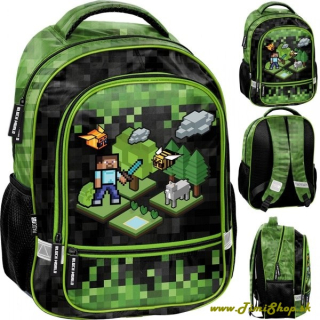 Školský batoh Minecraft Pixels - Khaki