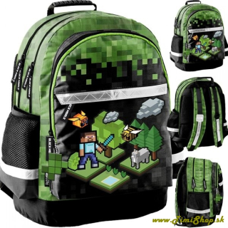 Školský batoh Minecraft Pixels - Khaki