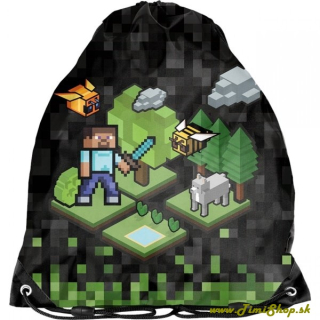 Školská taška/vrecúško Minecraft Pixels - Khaki