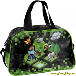 Športová taška Minecraft Pixels - Khaki