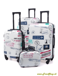 Sada cestovných kufrov 3v1 XXL XL L + kufrík - Prvá trieda