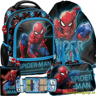 Školský batoh 4v1 Spider-Man - Modra