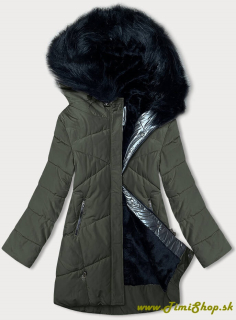 Prešívana zimná bunda - Khaki