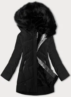 Prešívana zimná bunda - Čierna