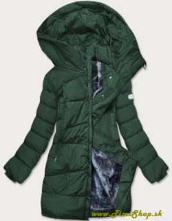 Asymetrická zimná bunda - Zelena