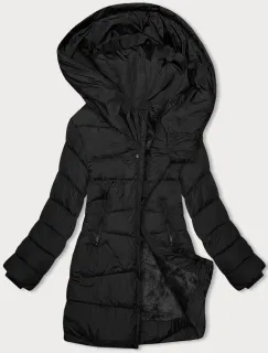 Asymetrická zimná bunda - Čierna