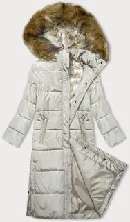 Dlhá zimná bunda - Biela