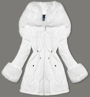 Prešívaná zimná bunda  - Biela