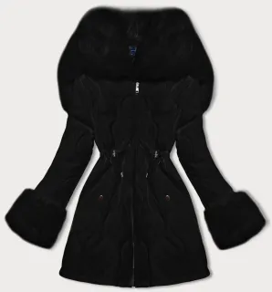 Prešívaná zimná bunda  - Čierna