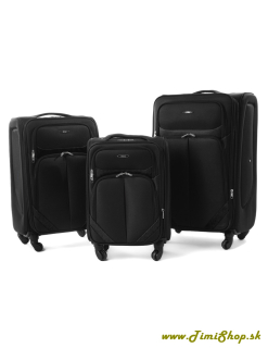 Sada cestovných kufrov 3v1 XXL, XL, L - Čierna
