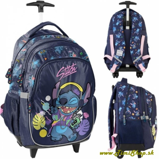 Školský batoh na kolieskach Stitch - Granat