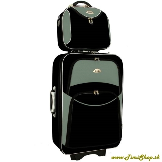 Cestovný kufor + kufrík - Čierna-graffit (L + L)