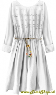 Bavlnené šaty - Biela
