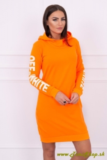 Športové šaty s dlhým rukávom - Oranžova