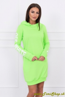 Športové šaty s dlhým rukávom - Neon zelena