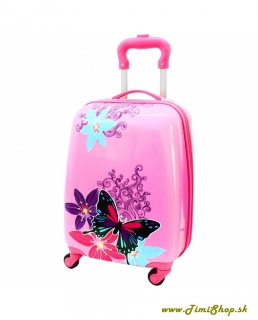 Detský cestovný kufor na štyroch kolesách - Motýľ