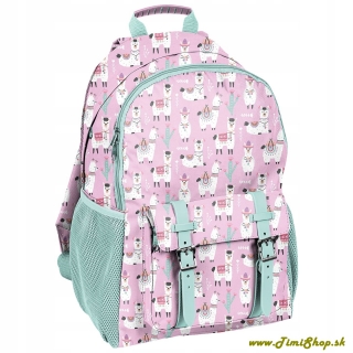 Školská taška Lama - Ružova