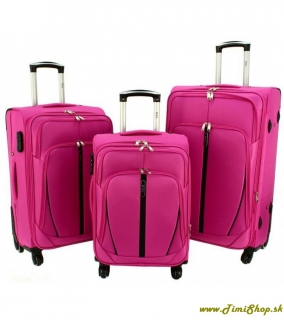Sada cestovných kufrov 3v1 XXL XL L - Ružova