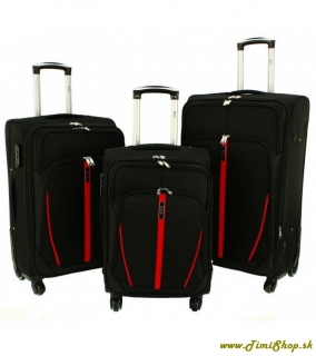 Sada cestovných kufrov 3v1 XXL XL L - Čierna